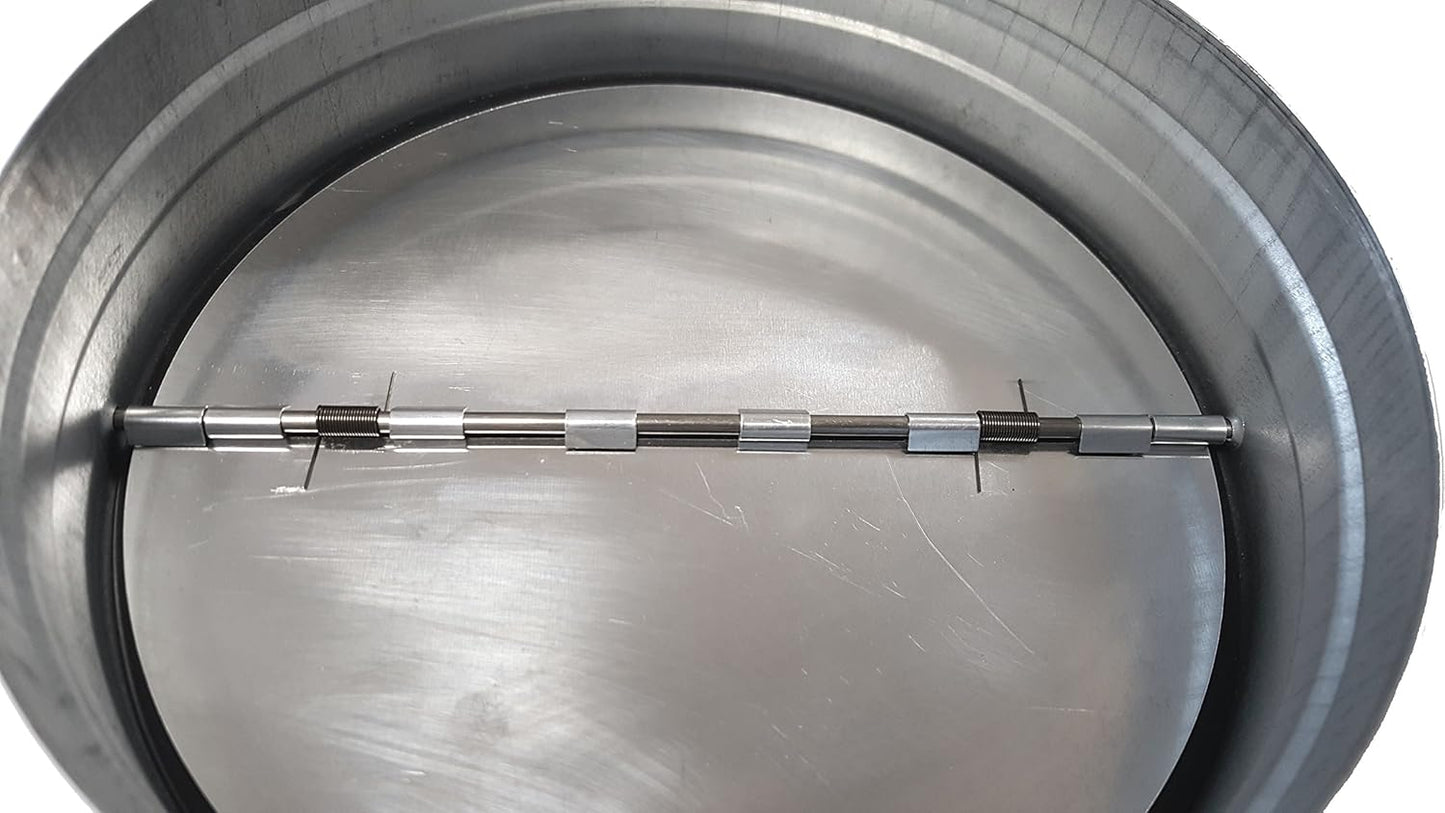 Intelmann Retractable backflow flap, self-acting DN 100 125 150 160 200mm plug in reverse flap; fully inside for retrofit completely disappears the tube and...