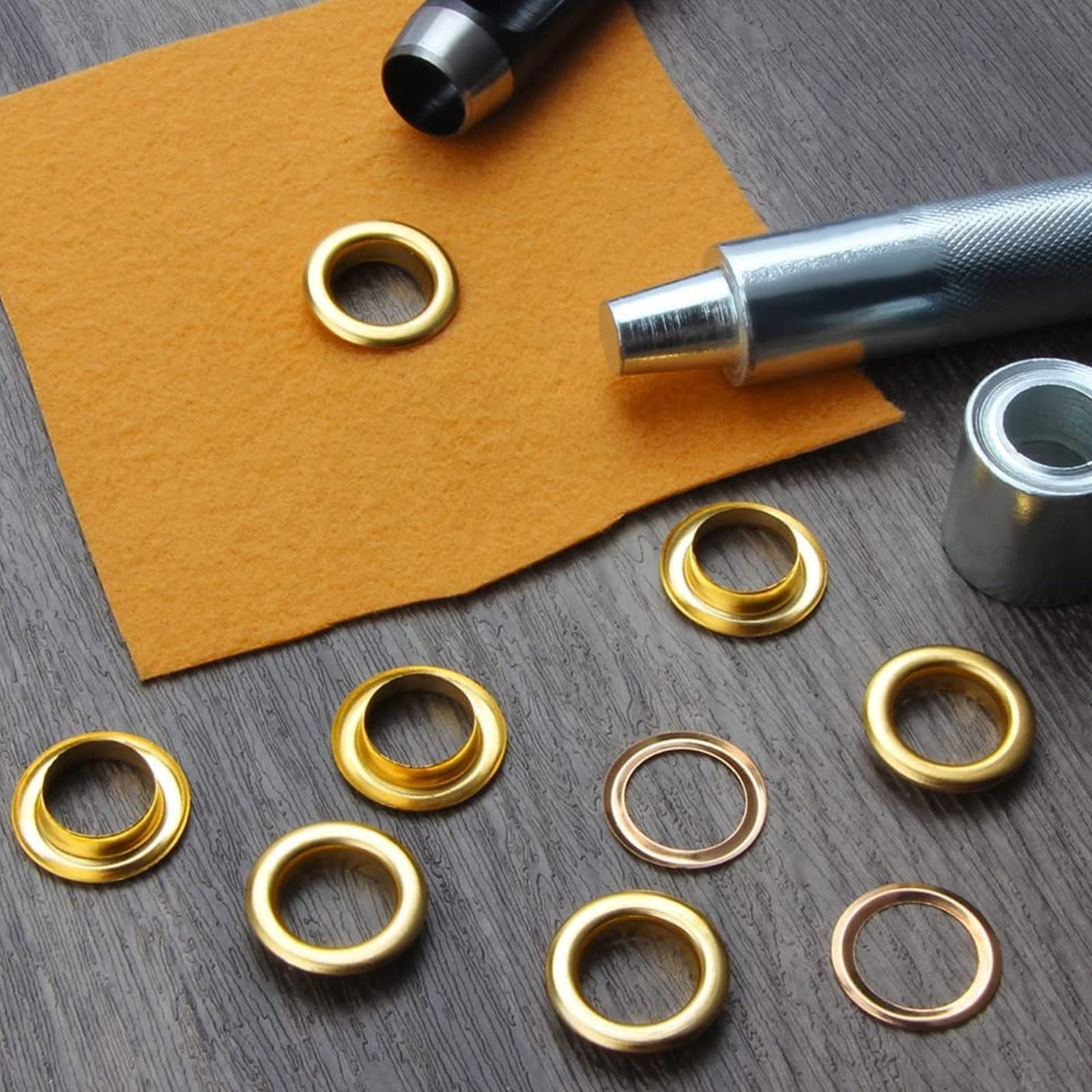 Hztyyier 280 Sets Grommet Kit – 4mm Metal Eyelets Tool Set for Leather, Fabric & DIY Crafts