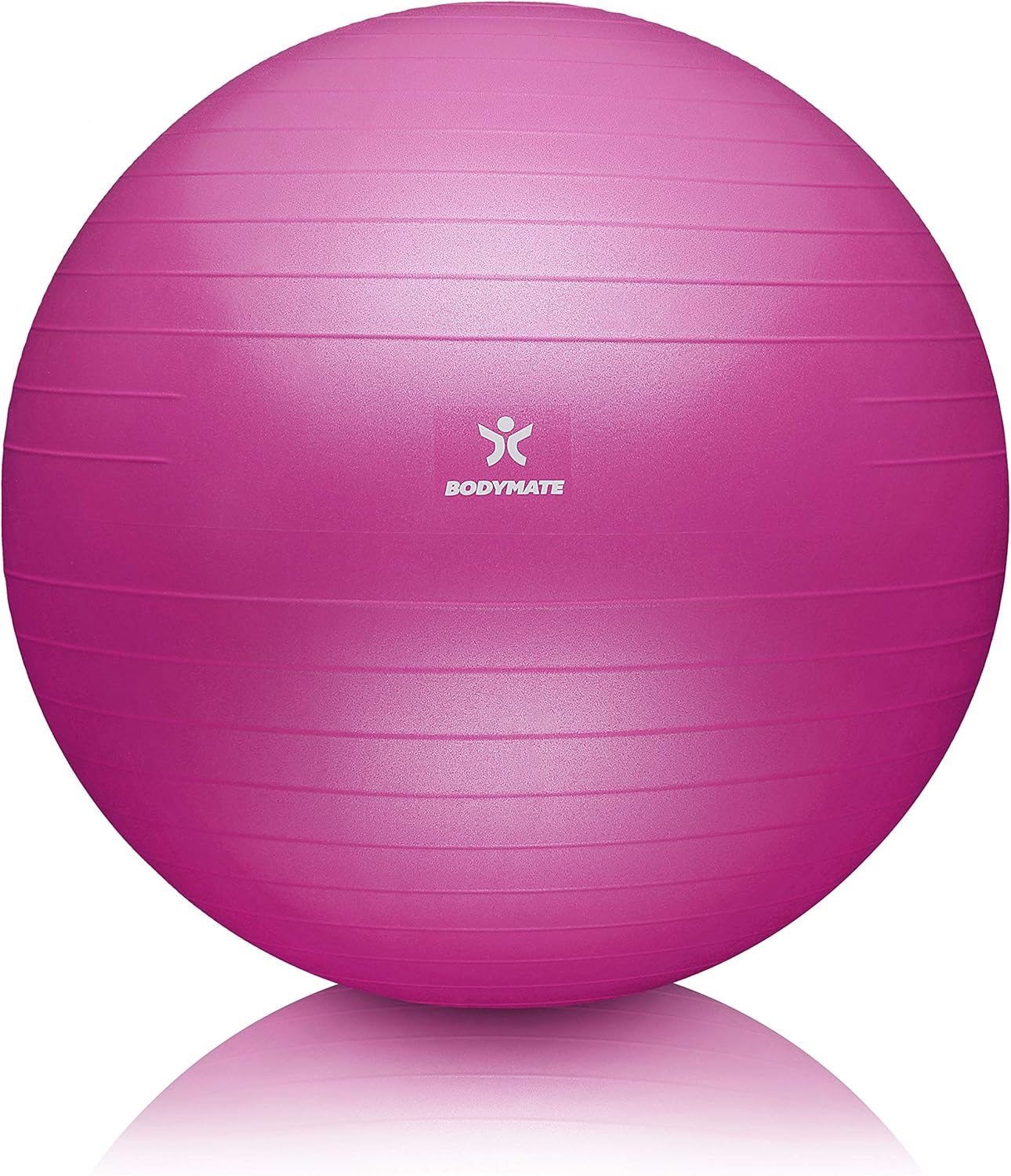 BODYMATE Anti-burst Exercise Ball - Includes Ebook and air pump - Gym-quality Swiss ball for fitness, pregnancy & birth and sizes