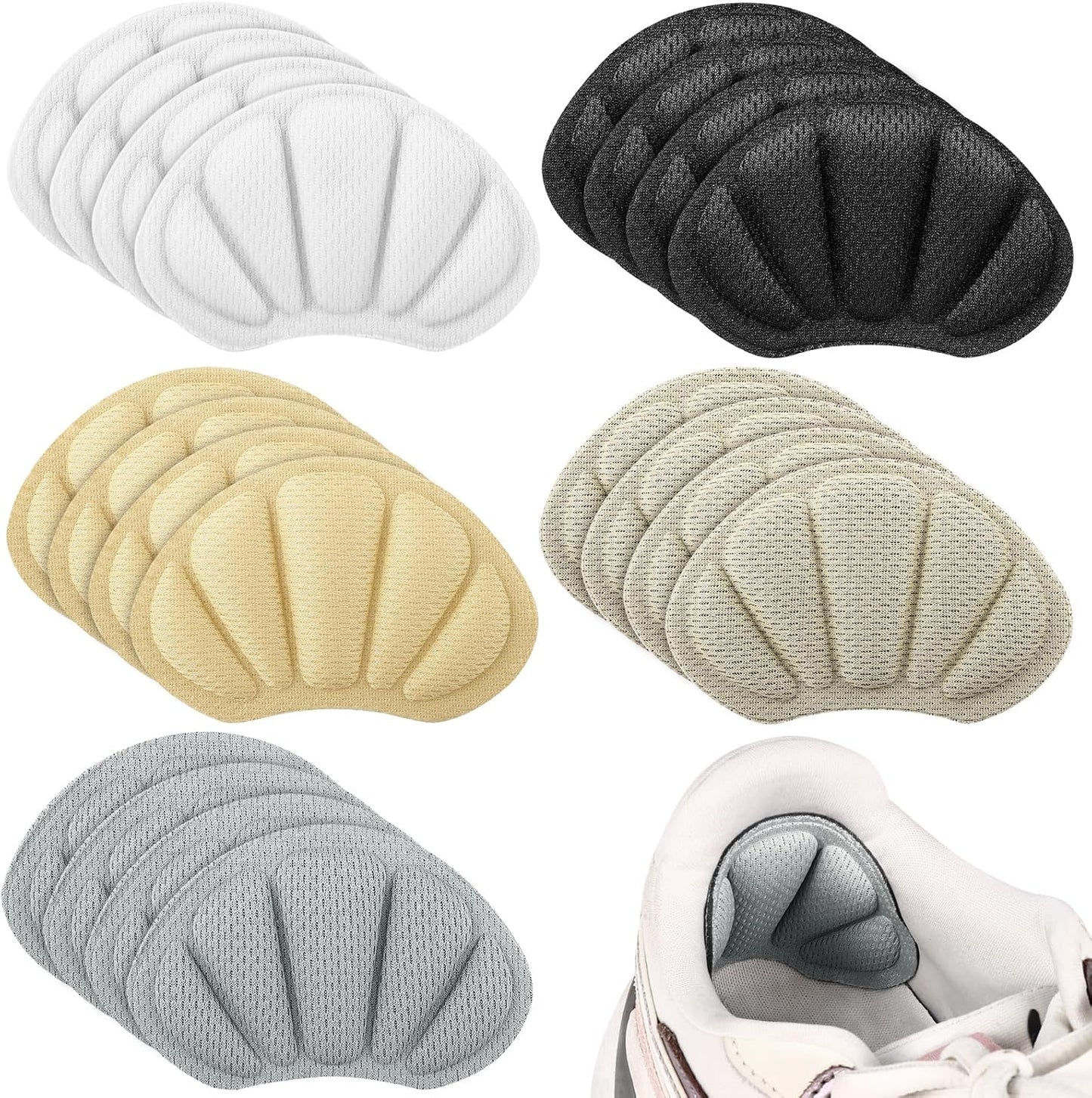 10 Pairs of Heel Protectors for Shoes, Heel Saver for Shoes, Self Adhesive Heel Pads for Men Women, Heel Protector for Sneakers High Heels, Sneakers Boots