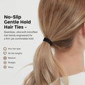 No Damage Elastic Hair Ties, 4mm Thick Rubber Bands for Women & Kids, Perfect for Ponytails, Braids & All Hair Types, 30 PCS, Blonde pack of 50