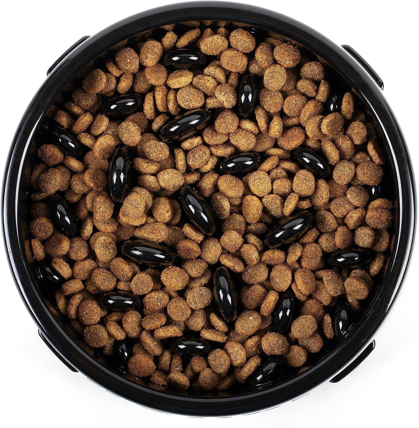 KOUKI - Slow Feeding Dog Bowl - 1.5 Cups - Puppy Certified - Small and Medium Breeds - Slow Feeder Dog Bowls - Maze - Puzzle - Puppy Trainer - Dog Food Bowls - Anti-Slide - Black Dog Feeder