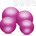 BODYMATE Anti-burst Exercise Ball - Includes Ebook and air pump - Gym-quality Swiss ball for fitness, pregnancy & birth and sizes