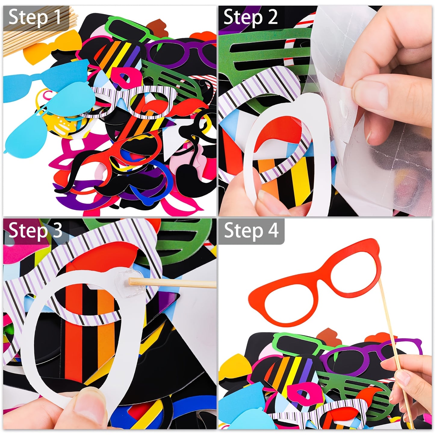 27 pcs PowerTRC Photo Booth Props – Funny Party & Event Set