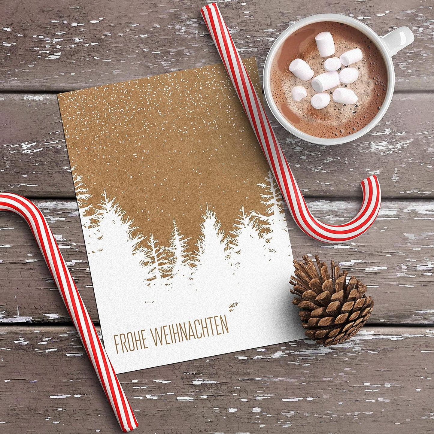 Christmas Cards with Envelope Set (12 Pieces) - A6 Folding Cards for Christmas - Christmas Postcard with Envelopes for Your Christmas Greetings - Cool...