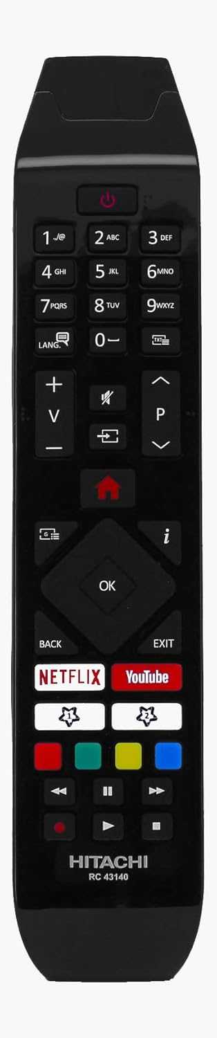 Hitachi RC43140 Genuine Remote Control for Smart LED TVs