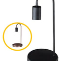 Retro Curved Table Lamp – Black Metal E27 Lamp with Switch