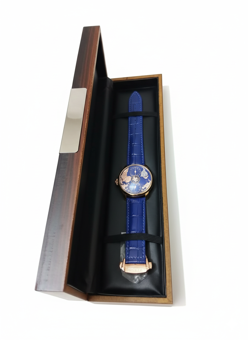 Men's Fashion JACOB Personalized and Trendy Mechanical Watch Waterproof Business Blue Planet Watch