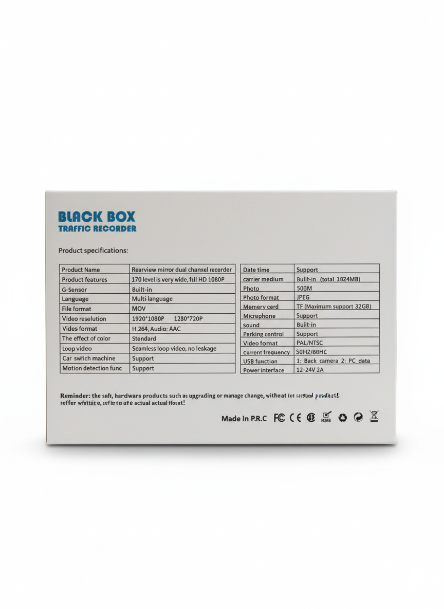 Black Box Dashcam Traffic Recorder