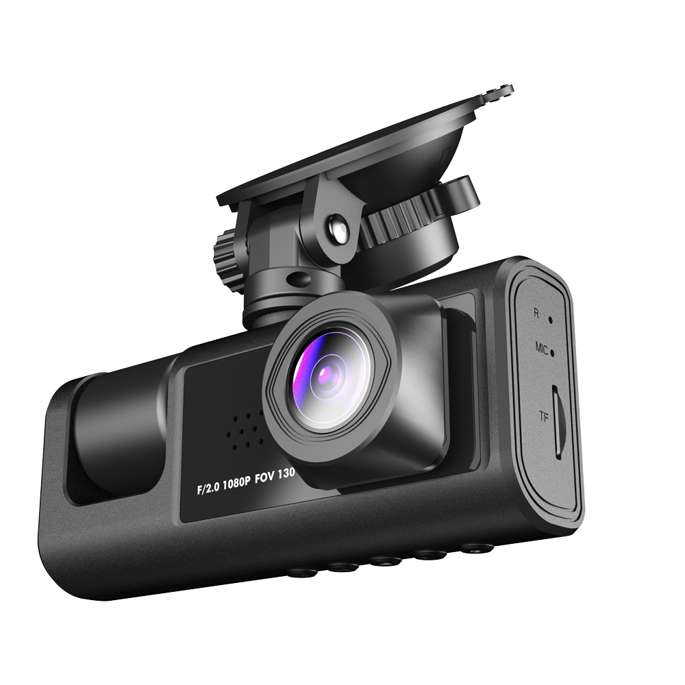 Black Box 3-Channel 1080P Dash Cam – Front, Interior & Rear Car Camera with Night Vision