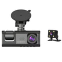 Black Box 3-Channel 1080P Dash Cam – Front, Interior & Rear Car Camera with Night Vision