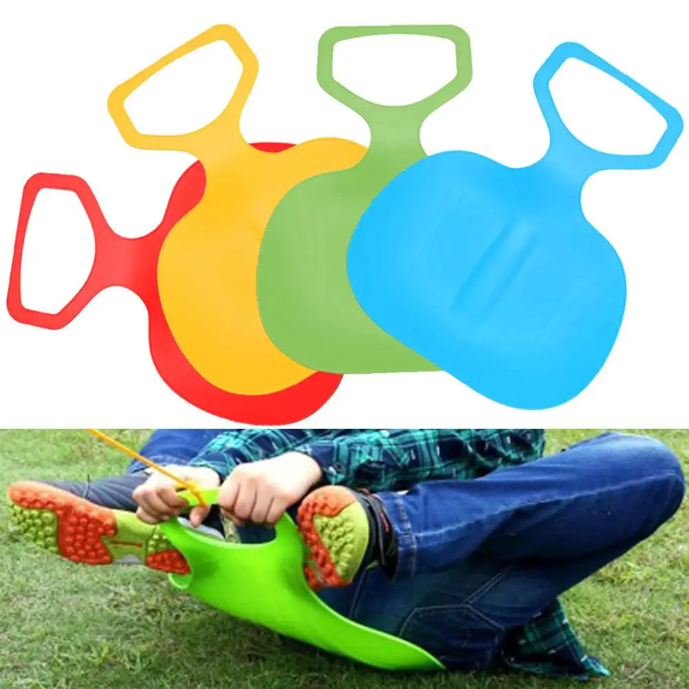 pack of 5 Plastic Snow Sled Poporutscher | Lightweight Winter Fun