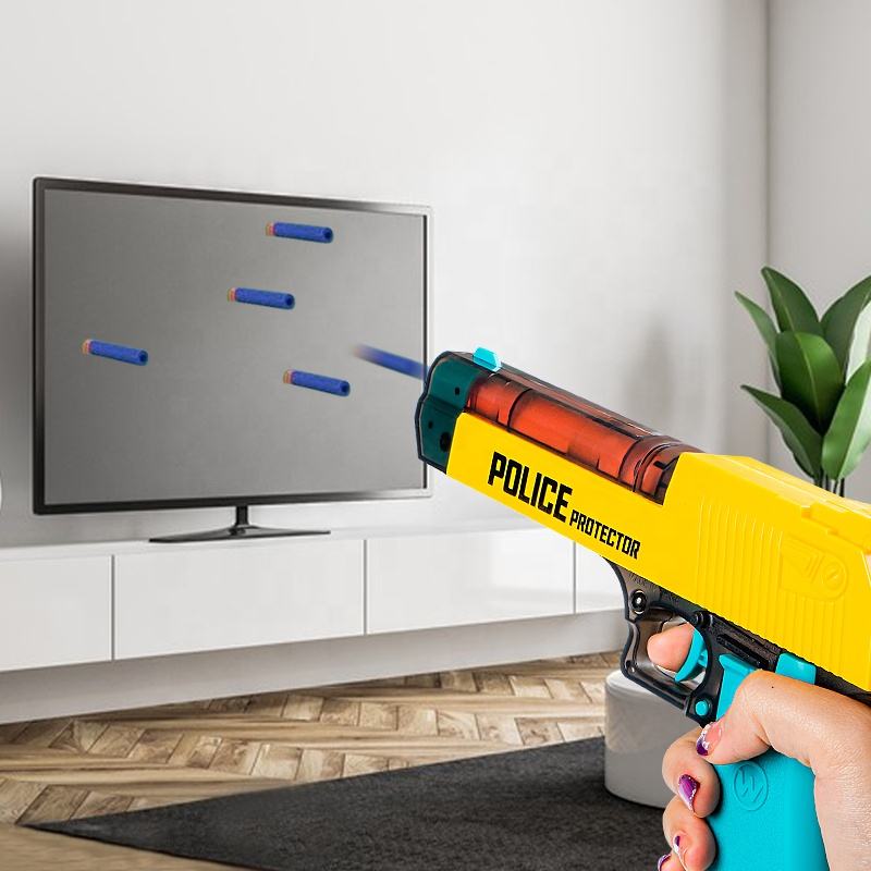 2-in-1 Soft Bullet & Water Gun Toy – Kids Safe Foam Dart Blaster with EVA Bullets, Police Play Toy Gun for Boys & Girls
