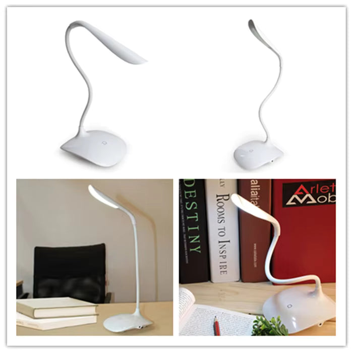 Small Table Lamp for Bedroom – Battery Powered LED Desk Light for Reading & Study