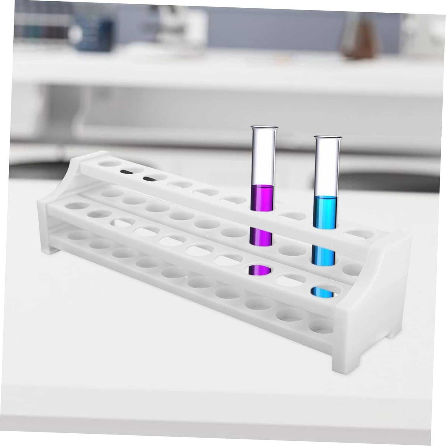 OUNONA 2pcs Dropper Holder Plastic Test tube Holder 20 hole Test
