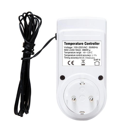 Large Screen EU Temperature Control Socket Temperature Switch Countdown Switch Socket Temperature Controller