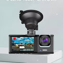 Black Box 3-Channel 1080P Dash Cam – Front, Interior & Rear Car Camera with Night Vision