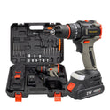 Electric 21V Cordless Impact Drill Set, Brushless Motor, 3000 RPM, 45Nm Torque
