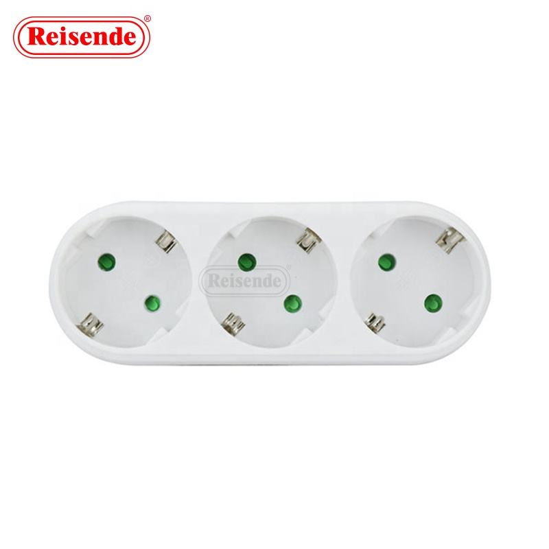 European Standard 3-way Round Plug 2/3 Holes Socket 16a 250v Eu Plug European Conversion Plug