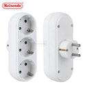 European Standard 3-way Round Plug 2/3 Holes Socket 16a 250v Eu Plug European Conversion Plug