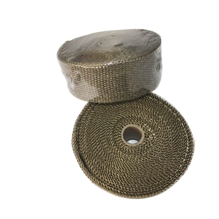 Heat Shield Insulation Wrap 1.5mm x 50mm x 15m – Exhaust Muffler Thermal Tape with 4 Stainless Ties