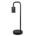 Retro Curved Table Lamp – Black Metal E27 Lamp with Switch