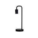 Retro Curved Table Lamp – Black Metal E27 Lamp with Switch