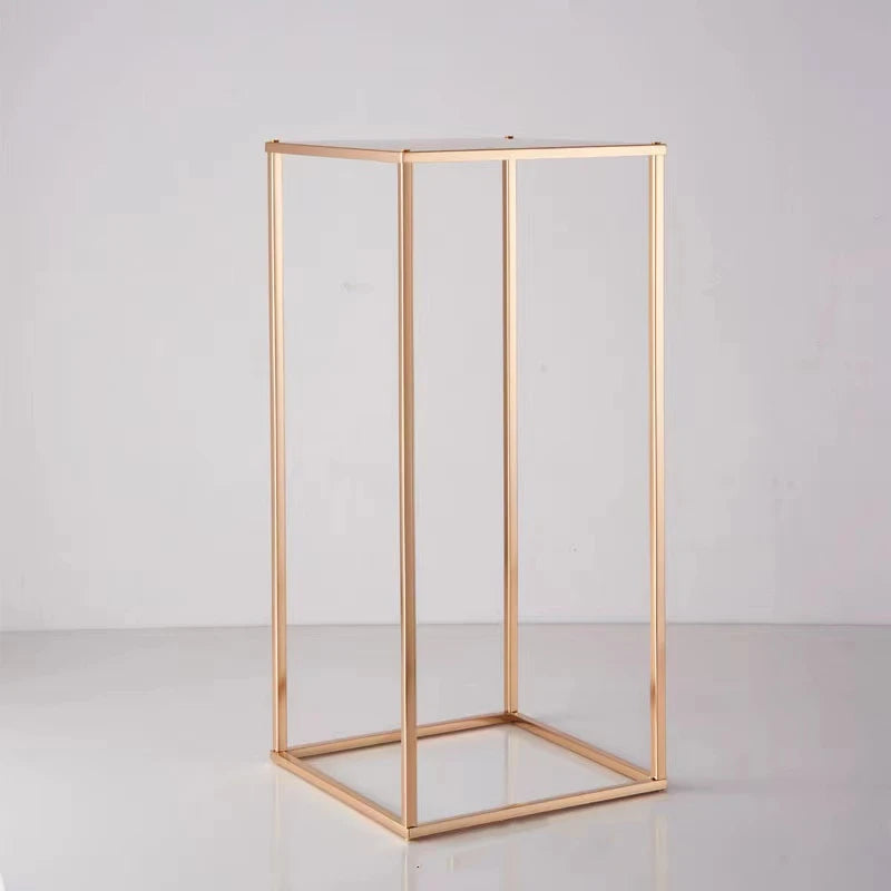 Gold Metal Flower Vase Stand – Wedding Column Centerpiece Rack for Events & Parties