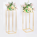 Gold Metal Flower Vase Stand – Wedding Column Centerpiece Rack for Events & Parties