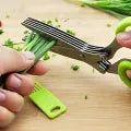 5 in 1 Vegetable Scissor – Salad & Fruit Chopping Scissors | Leafy Green Kitchen Tool