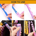 pack of 4 12pcs in each pack Heatless Spiral Hair Curlers – No-Heat Curling Rollers Styling Kit