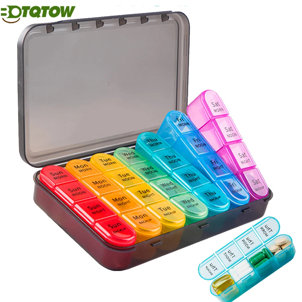 7-Day Pill Organizer – Morning, Lunch, Evening Compartments