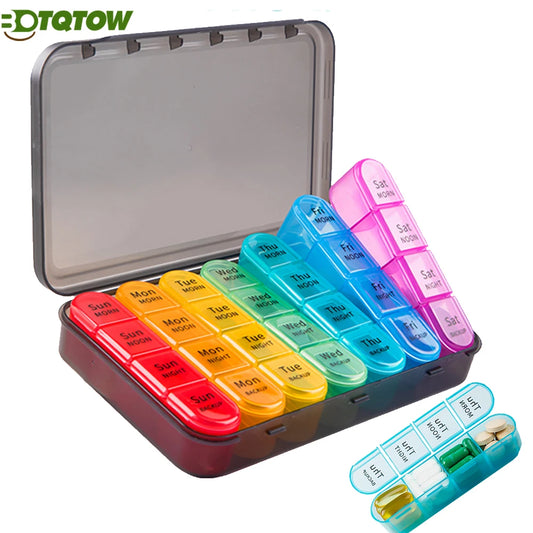7-Day Pill Organizer – Morning, Lunch, Evening Compartments