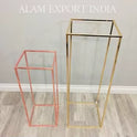 Gold Metal Flower Vase Stand – Wedding Column Centerpiece Rack for Events & Parties