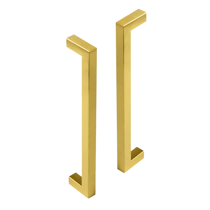 Randy &amp; Travis Machinery Brushed Brass Drawer Pulls – Contemporary Gold Cabinet Handles for Kitchen &amp; Bathroom