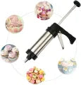 Multifunctional Cookie Maker Press Kit – Stainless Steel Cookie Press with 7 Icing Nozzles & 13 Discs