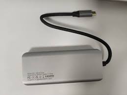 USB-C to Dual HDMI Hub – 8-in-1 Docking Station with USB, VGA & DisplayPort for Dell XPS, HP & Chromebook Pixel