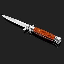 KFG Folding Pocket Knife with Wooden Handle – Stainless Steel Outdoor Knife