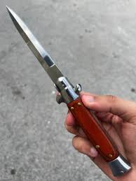 KFG Folding Pocket Knife with Wooden Handle – Stainless Steel Outdoor Knife