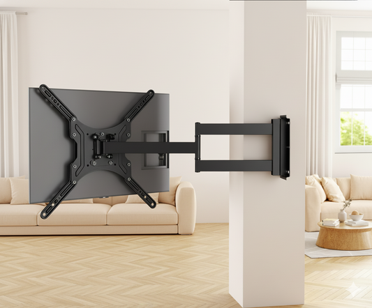 flexo Medium Full-Motion TV Wall Mount – Universal Long-Reach Swivel Tilt TV Bracket for 26–55 Inch TVs