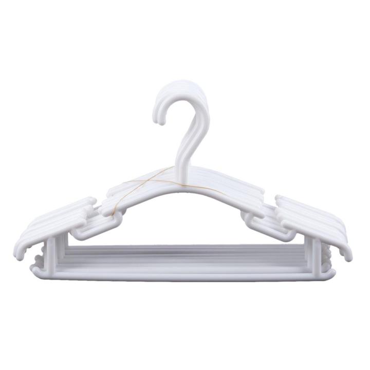 White Non-Slip Baby Clothes Hangers – Pack of 20 | 27x15 cm PP Hangers for Kids