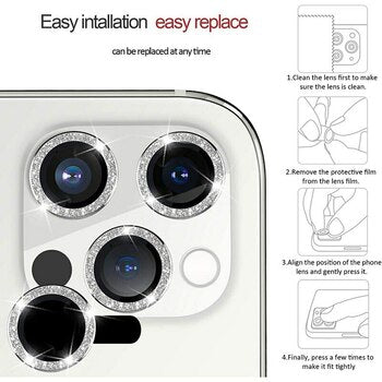 Tempered Glass HARD DIAMOND for camera (LENS) for Samsung Galaxy S24 silver (lens 3 pieces)