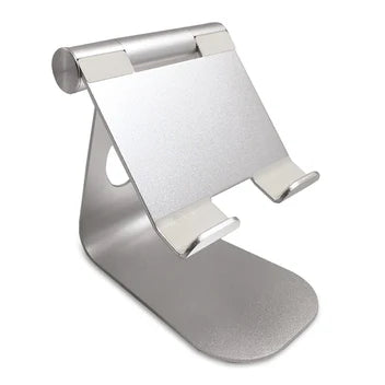 Multi-Angle Adjustable Tablet Stand – Universal Holder for mobiles & Tablets up to 12.9" (Silver)