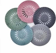 pack of 5 Silicone Sink Drain Stopper & Hair Catcher – Bathroom Filter
