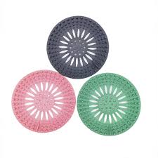 pack of 5 Silicone Sink Drain Stopper & Hair Catcher – Bathroom Filter