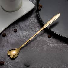 pack of 4 Long Handle Stainless Steel Dessert Spoon – Small Scoop