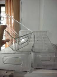 2 pcs Stackable Clear Storage Bins with Handles – Multi-Purpose