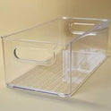 2 pcs Stackable Clear Storage Bins with Handles – Multi-Purpose