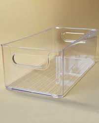 2 pcs Stackable Clear Storage Bins with Handles – Multi-Purpose