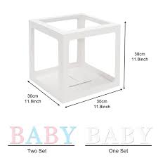 Baby Shower Balloon Boxes – Pink, Blue, White DIY Decor